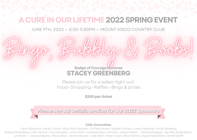 A Cure In Our Lifetime Spring 2022 Event